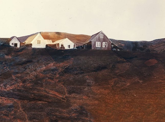 Old buildings above Vik